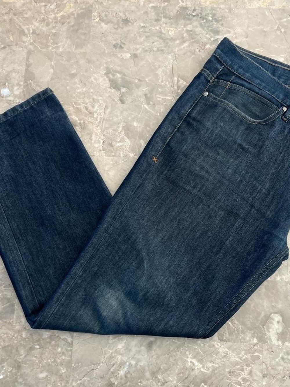 Perry Ellis Premium Denim Jeans Mens 36 Fits 38x29 Blue Faded Straight Leg